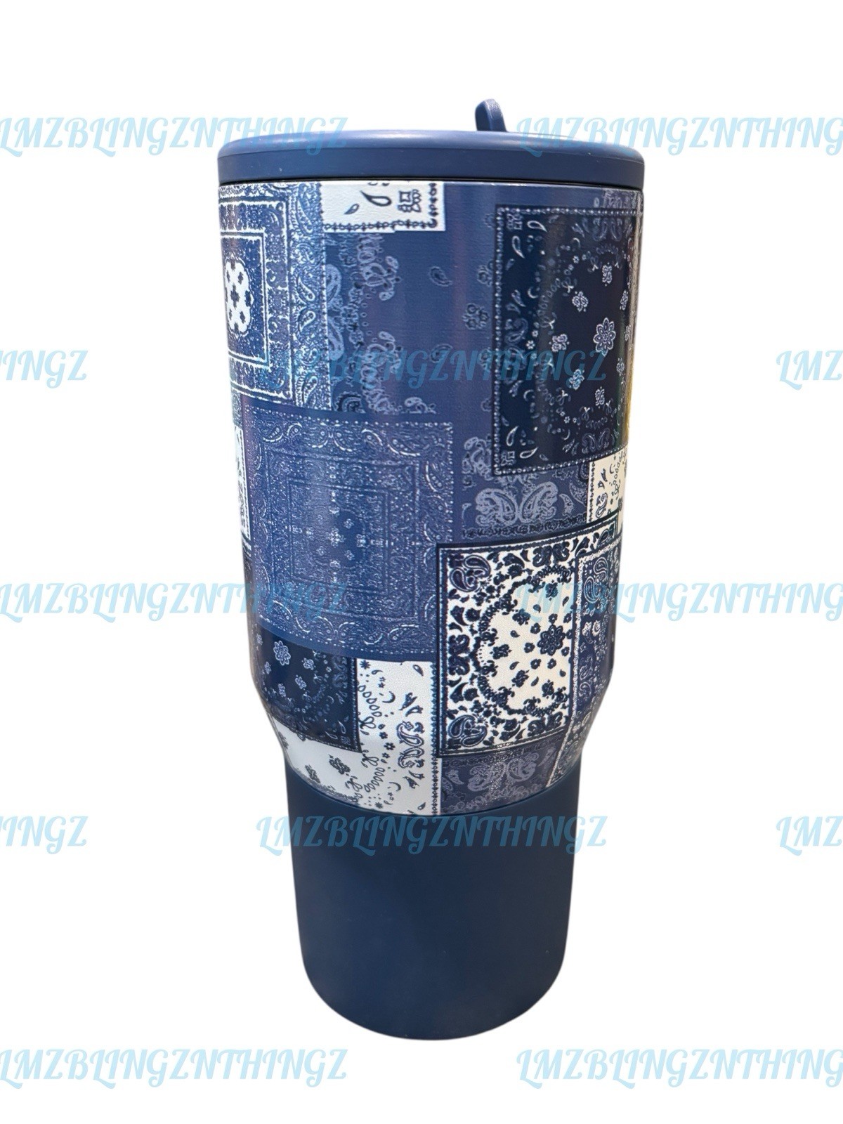 HydroJug x Fabletics LUXE360 Indigo Patchwork 20oz Traveler~BNWT&Box