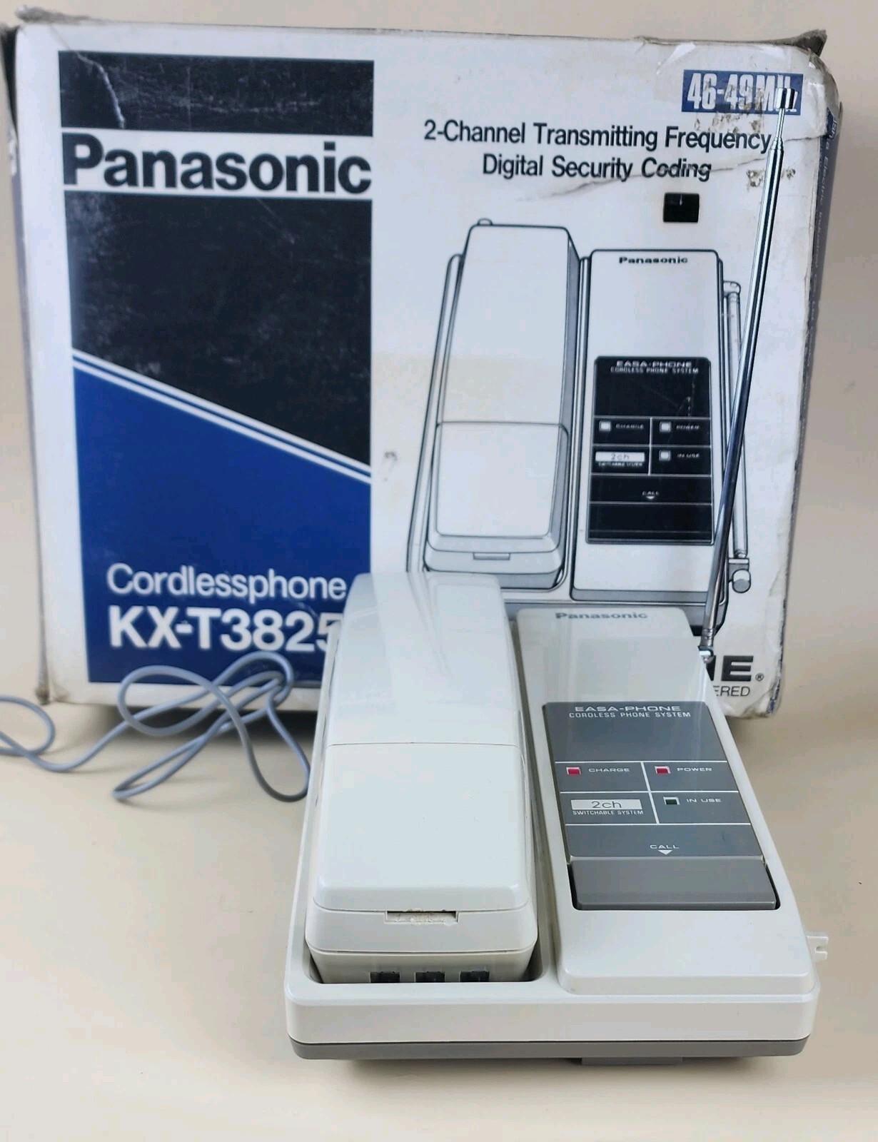 Vintage PANASONIC Easa-Phone Model KX-T3825 Cordless Phone 2