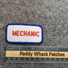 Vintage Mechanic Patch Work Uniform Name Tag Car Shop V8l