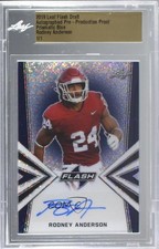 2019 Leaf Flash Pre-Production Proof Blue Prismatic 1/1 Rodney Anderson Auto 2r5