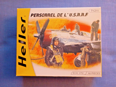 HELLER 71211 PERSONAL De L'U.S.A.A.F. 28mm 1:72 PLASTIK MODELLBAUSATZ 46 TEILE