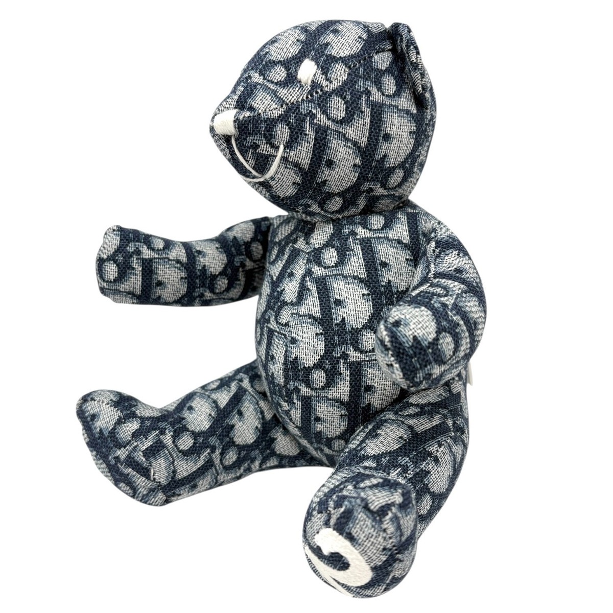 Christian Dior Vintage baby Dior Trotter Monogram Teddy Bear Plush