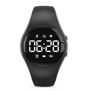 Focwony Kids Led Digital Fitness Tracker Watch, Imperméable Taille unique, Noir