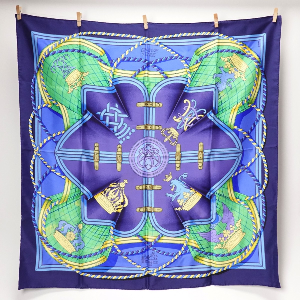 Hermes Carre 90 GRANDE TENUE Scarf Multicolor Silk J-3291 | eBay