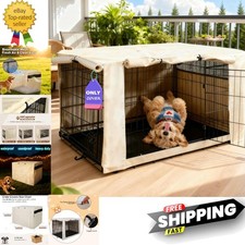 Dog Crate Cover 36.0" L x 23.0" W x 25.0" H with Breathable Mesh, Durable Hea...