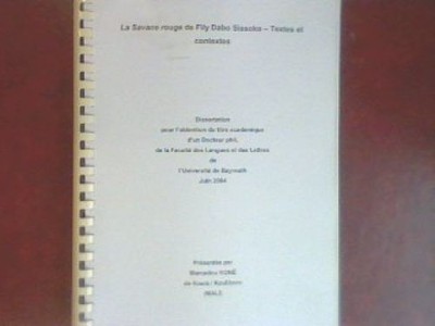 La Savane rouge de Fily Dabo Sissoko - Textes et contextes Koné, Mamadou: