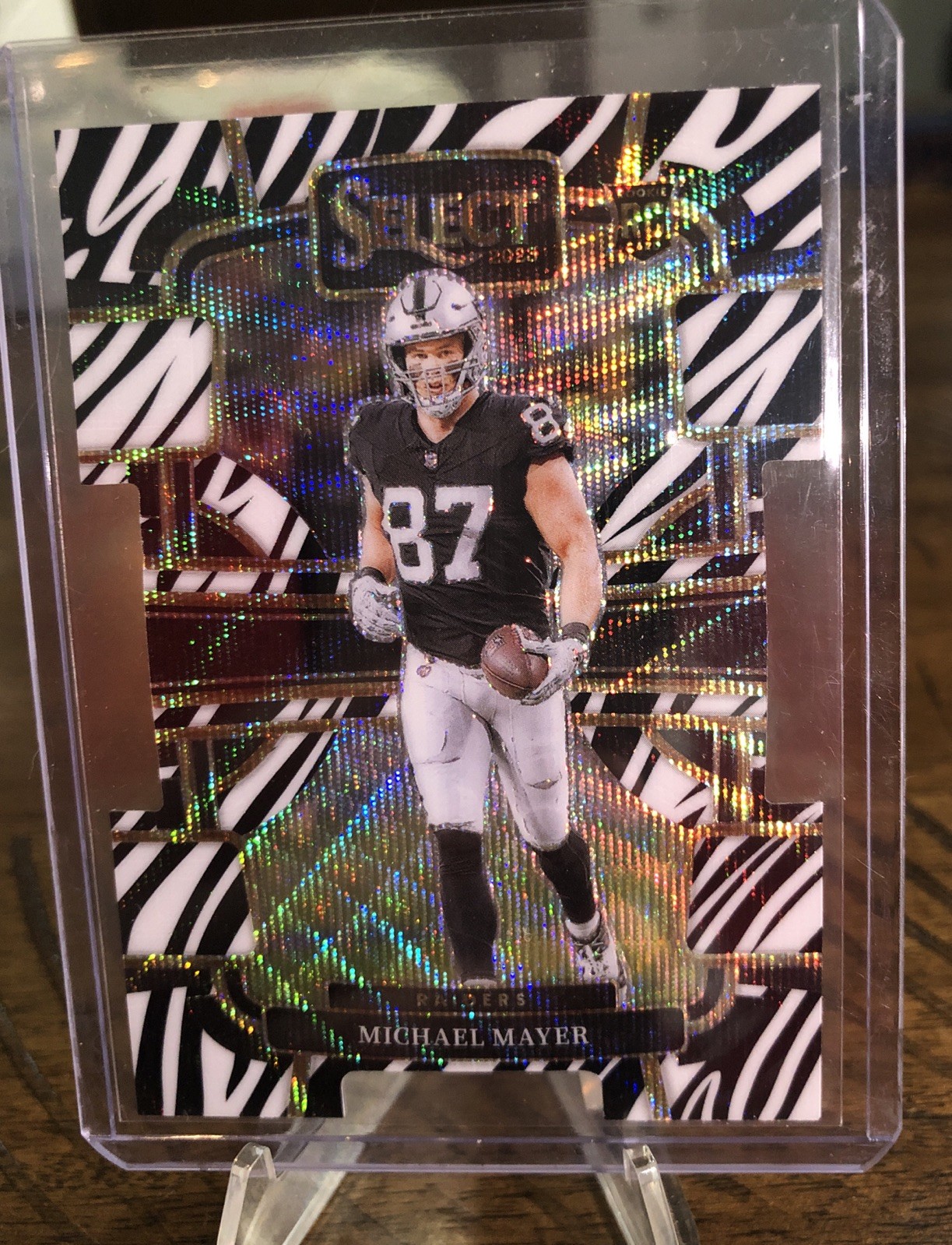 2023 Select Prizm Michael Mayer Silver Die Cut Concourse Zebra Prizm￼#57 RC