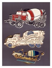 Cement truck pins: unnamed; OptimistClub 72-82 Pres; Consolidated