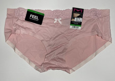 MAIDENFORM Hipster Comfort Devotion 40861 Pink with Lace Trim Size Large/7 New