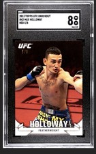 2013 Topps UFC Knockout Ruby Red - MAX HOLLOWAY /8 - SGC 8 - True Rookie - BMF