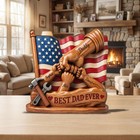 Personalized Fathers Day Gift for Dad, Best Dad Ever Wooden Block