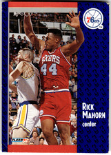 1991-92 Fleer #156 RICK MAHORN Philadelphia 76ers NBA Basketball