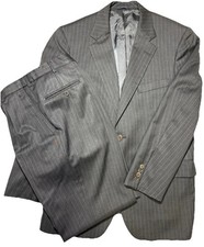 Brooks Brothers 1818 Madison Suit Mens 41R W35 Wool Made USA Pinstripe Charcoal