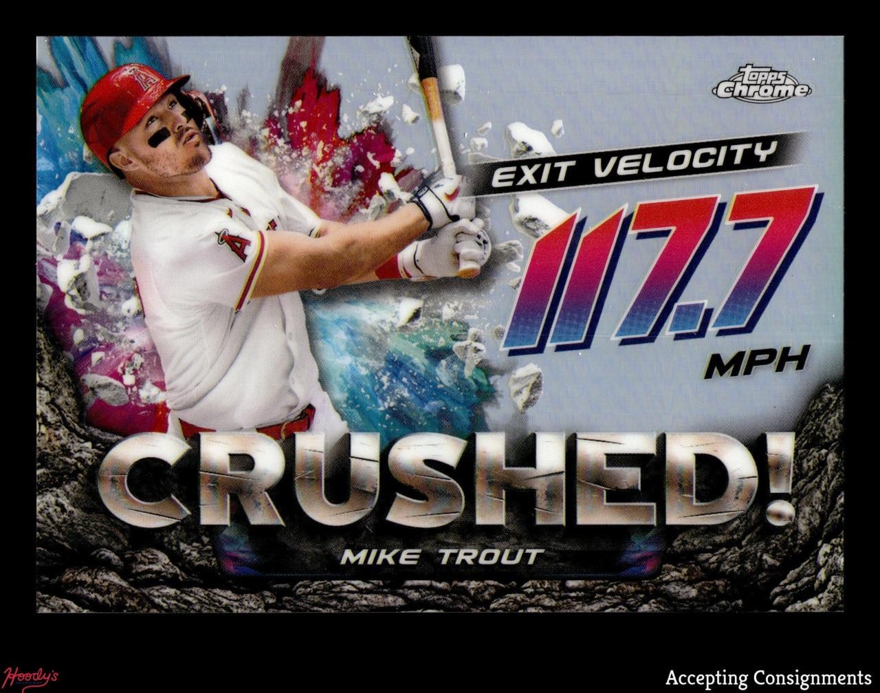 2024 Topps Chrome Update Crushed #CR13 Mike Trout Angels SP
