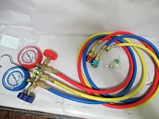 Orion Motor Tech 5FT HVAC Gauges Fits for R134A R12, R22, R502, AC Gauge Set