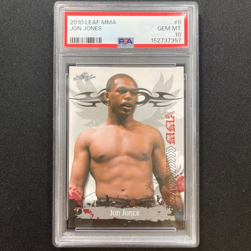 Jon Jones #8 PSA 10 2010 Leaf MMA UFC Light Heavyweight Champion Fighting Sport