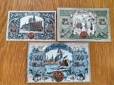 50 M, 100 M i 500 marek Stralsund 6.11.1922