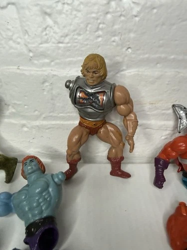 Vtg 1980’s He-Man MOTU Broken/ Incomplete Figure Lot For Parts or Repair Toy