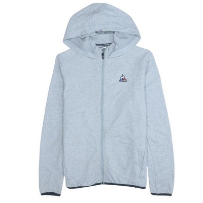 Le Coq Sportif Herren Hoodie grau Full Zip XL Baumwollmischung Performance