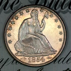 * 1854-P ARROWS * NEAR+ GEM BU MS SEATED LIBERTY HALF-DOLLAR * FROM COLLECTION