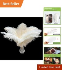 Cruelty-Free White Ostrich Feathers 6-8 inches - Stylish Wedding DIY Supplies