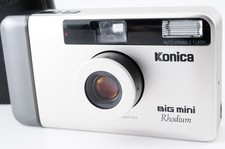 Konica Big mini Rhodium Compact 35mm Film Camera  MINT w/Case  From JAPAN 327