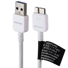 Samsung 5Ft Charge and Sync Cable (ET-DQ11Y1WE) for Micro USB3.0 Devices - White