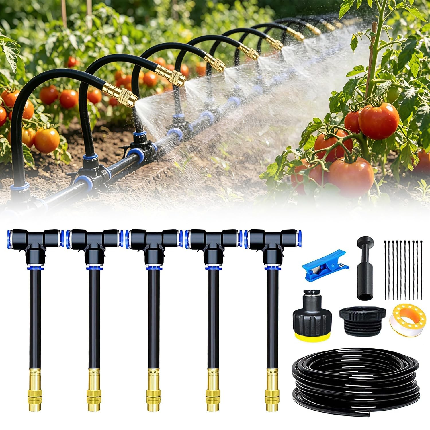 Système d'irrigation automatique 360° rotatif et économique de 5m en ABS