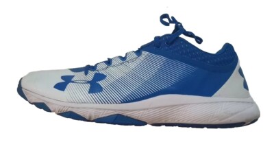 Under Armour Mens Yard Low Trainer  White Blue Shoes  US 12