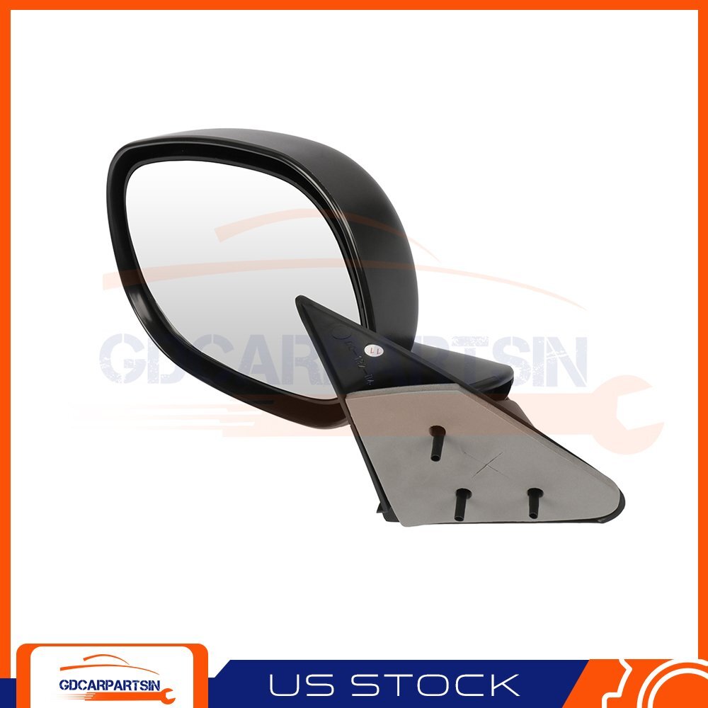 Left For 1998-2001 Dodge Ram P/U Manual Fold Black Textured Housing Side Mirror