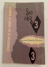 Introduction to the Theory of Numbers 1957 Leonard E Dickson Dover Softcover