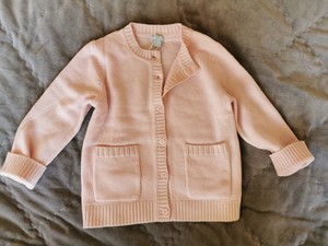 baby pink cashmere cardigan