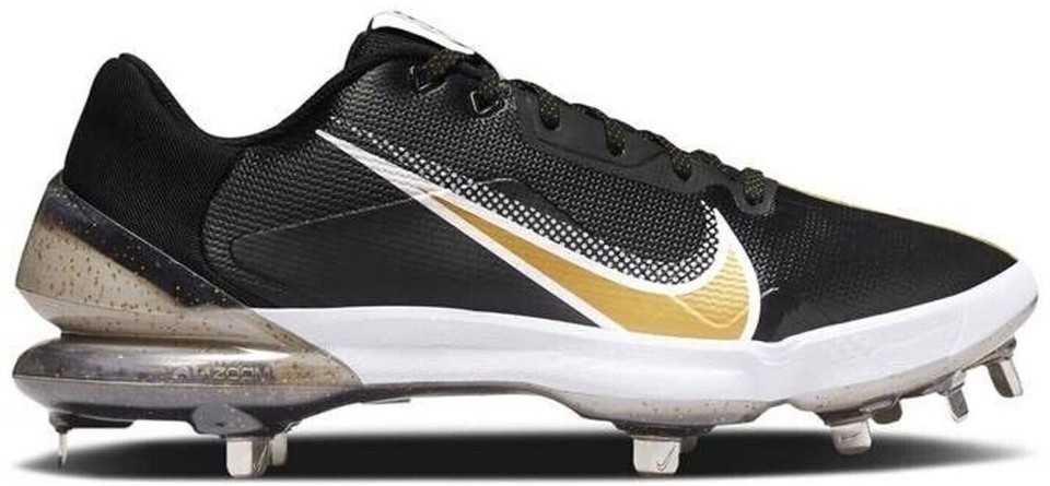 Nike Force Zoom Trout 7 Pro Black Metallic Gold for Sale
