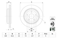 2X Bosch 0 986 479 G84 Bremsscheibe FüR Jeep