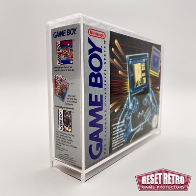 Acrylic Box Game Boy Console CIB BIG / TETRIS BUNDLE UV Case RESET RETRO