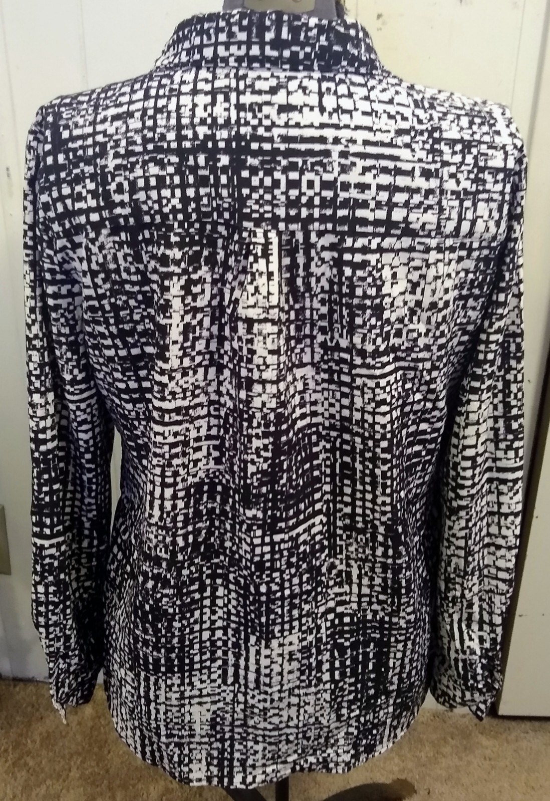 Notations Blouse Long Sleeve Pockets Button Front… - image 3