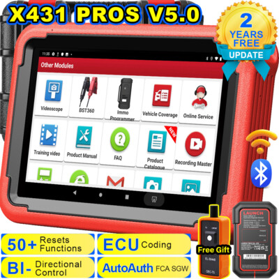 2025 Launch X-431 PROS V5.0 Car Diagnostic Scanner Tool TPMS Support CANFD DOIP