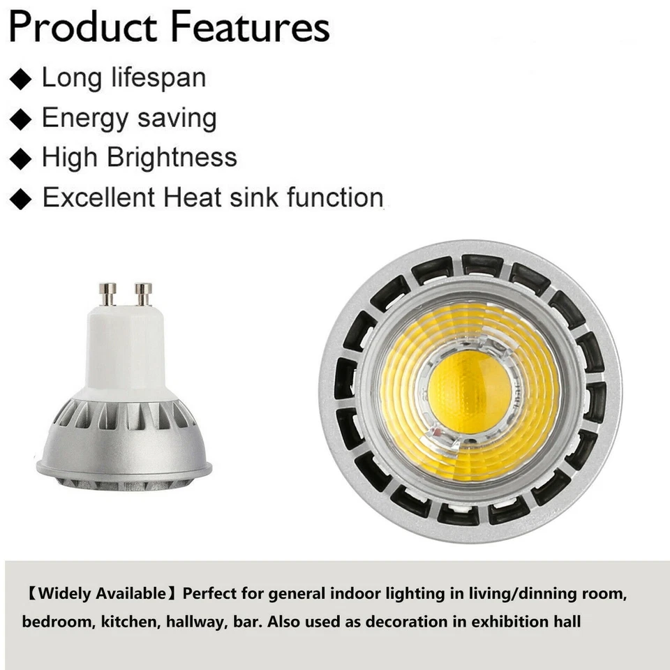 220V 110V Dimmable MR16  GU10 E27 E26 15W LED SpotLight COB Bulb High Power Lamp - Image 4 of 4