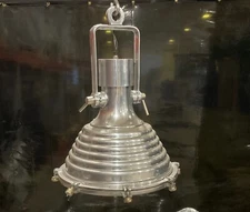 Heavy-duty stainless steel hanging light fixture.  Nautical look.  qty- 6