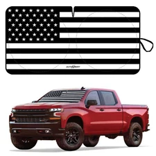 Car Truck Windshield Sunshade American Flag Block Sun Shade Cover Auto USA