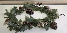 Pottery Barn Champagne Gilt Pine Holiday Garland 60"
