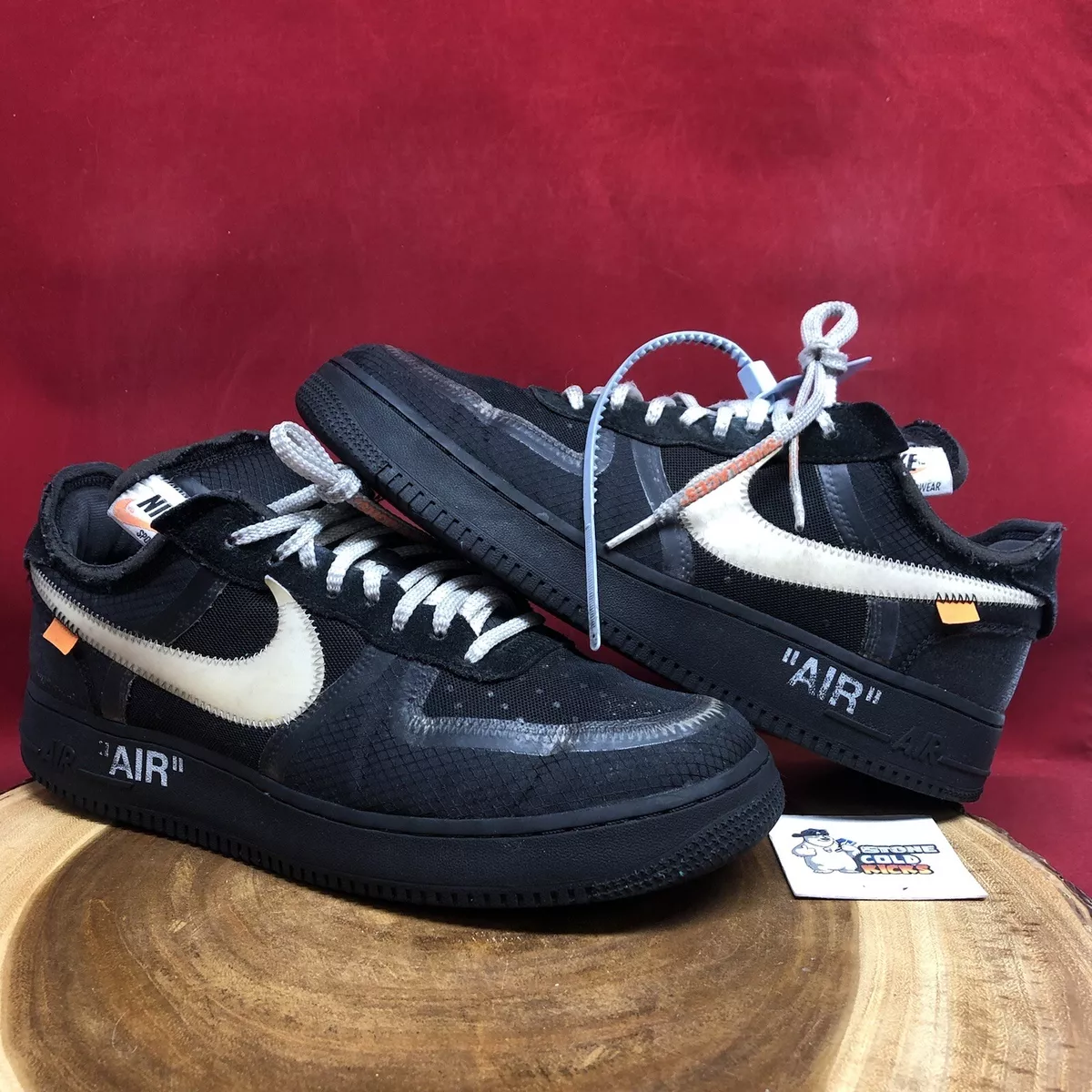 Nike Off White The Ten Air Force 1 Low Black A04606-001 Size 11