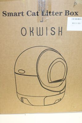 OKWISH Smart Cat Litter Box Weiß Katzentoilette Selbstreinigende Elektrisch Neu 