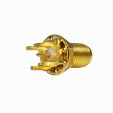 RP-SMA jack female (male pin) PCB end launch blukhead straight RF connector