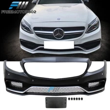 Fits 15-18 Benz W205 C-Class C63 AMG Style Front Bumper Conversion Cover Guards