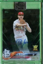 PAUL DEJONG 2018 TOPPS CLEARLY AUTHENTIC AUTO /75 ST. LOUIS CARDINALS