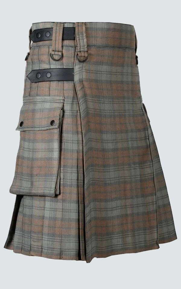 Scottish Men's Tartan Utility Pockets Kilt Traditional Handmade Wedding Kilts. - image 3 of 4
