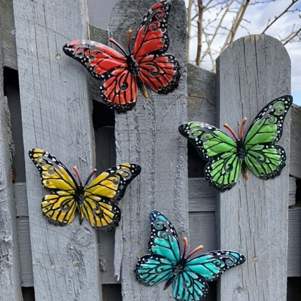 Primus Small Metal Garden Butterflies - Set of 4 ( Set D) PA46804