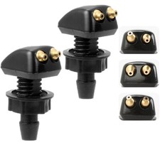 2x Universal Front Car Windscreen Sprayer Washer Wiper Nozzle Window Spray Jets,