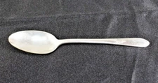 vintage Wm Rogers Mfg Co Silverplate 6" spoon IS mono gram L 